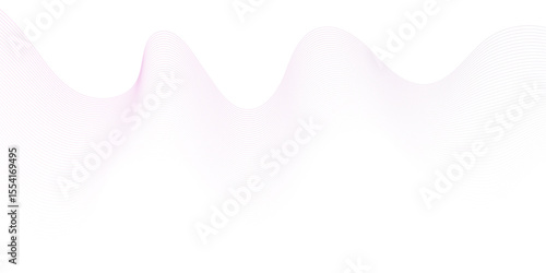 Dynamic minimal smoke sound line. Abstract glowing white blend line smooth flow soundwave curve energy gradient vector futuristic digital outline line science design.	