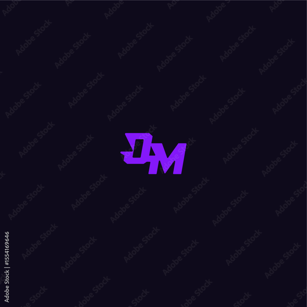 with bold monogram style cool and sporty design OM techno sport logo letter with bold monogram style cool and sporty design OM techno sport logo letter