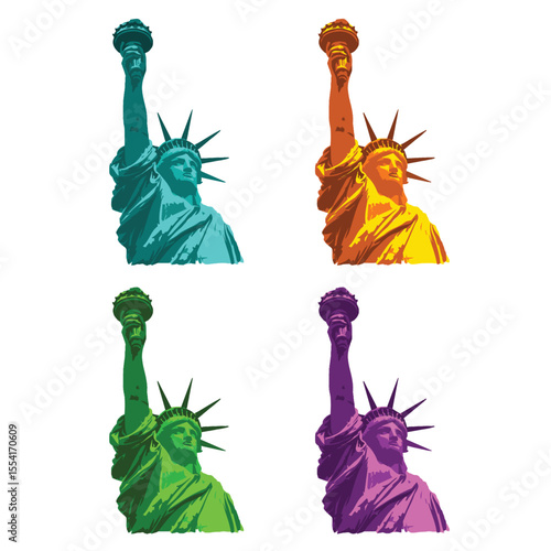 Statue of Liberty. Monument sculpture in New York. The national symbol of USA.