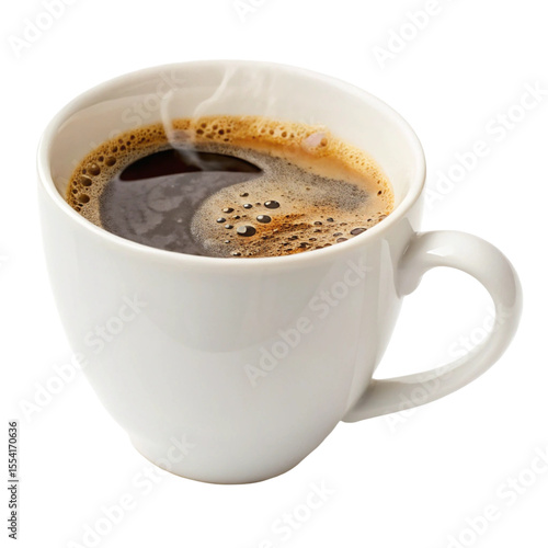 cup of coffee isolated on white