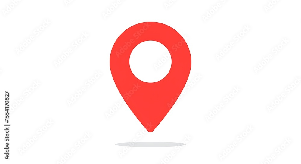 Fototapeta premium Red Location Pin - Map Marker Icon