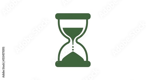 Green Hourglass Icon: Time Passing