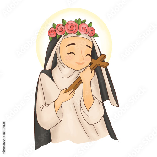 Feast of santa rosa de Lima, saint of Peru. 1586-1617.