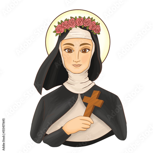 Feast of santa rosa de Lima, saint of Peru. 1586-1617.