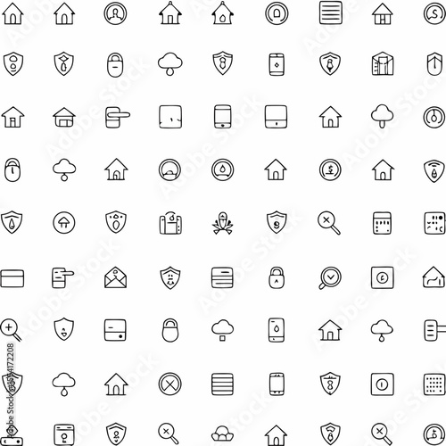 mobile banking ux icon pack                       