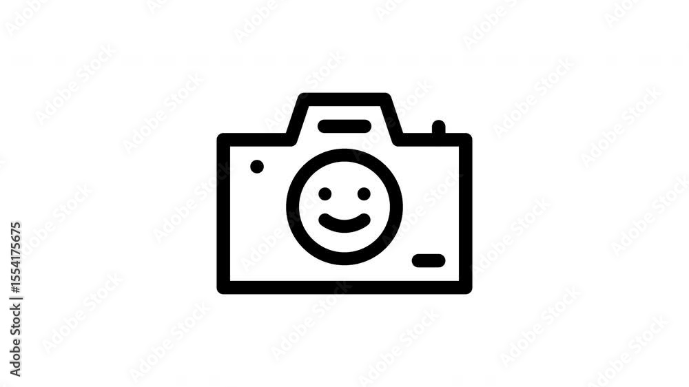 camera minimalist stroke animation camera minimalist stroke animation