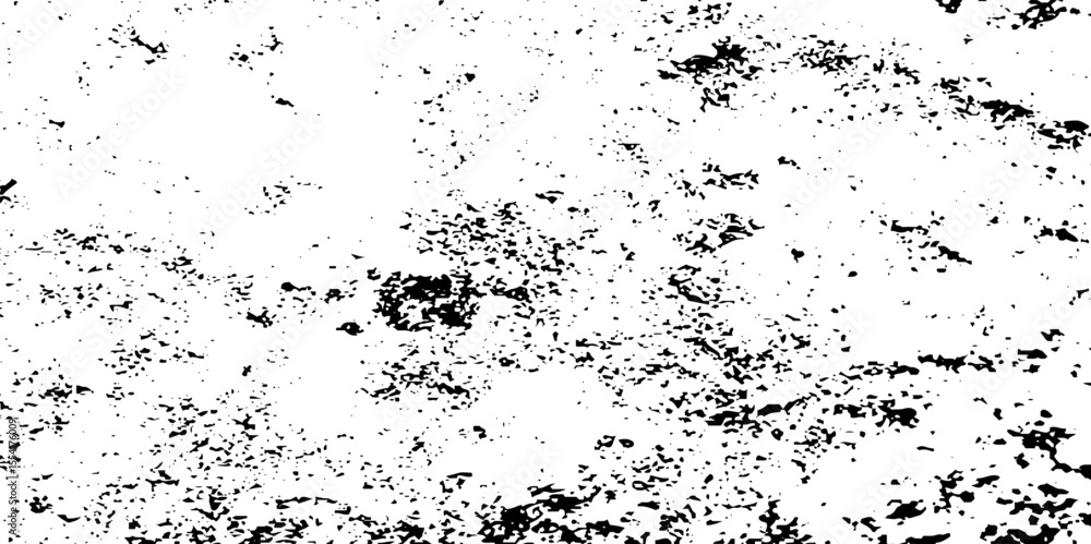 Fototapeta premium Distress urban overlay spotted concrete grain surface grainy noise rust wall grunge black splatter and white background. damaged chalk crack rough ink wall texture. 