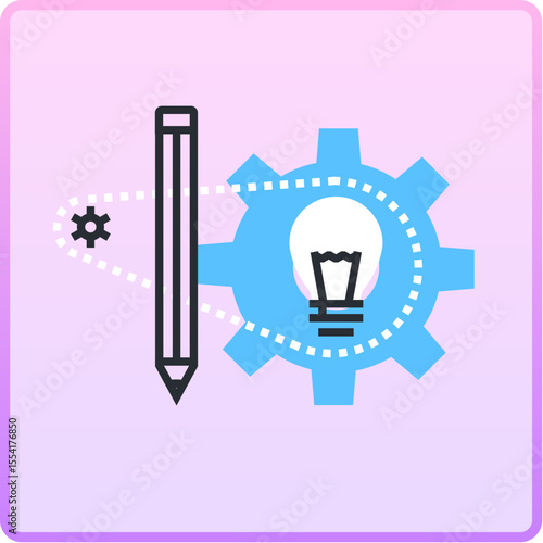 Process Improvement Ideas Icon – Minimalist Vector Symbol for Innovation, Optimization, and Workflow Enhancement

