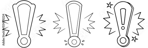 Question Mark Vector Set: 3D Outline, Query, Help, FAQ, Problem, Solution, Line Art Symbol