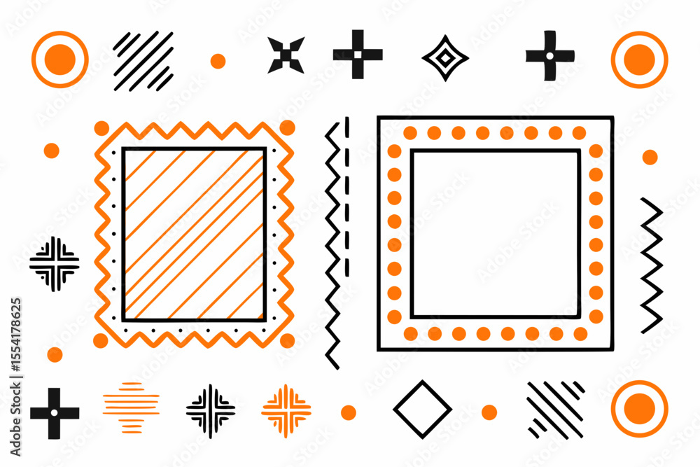 Fototapeta premium set of vector frames