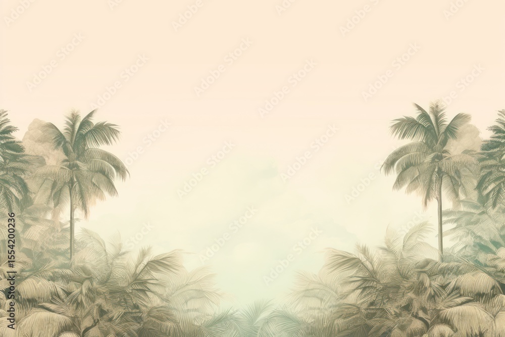 Obraz premium Palm tree land backgrounds outdoors.