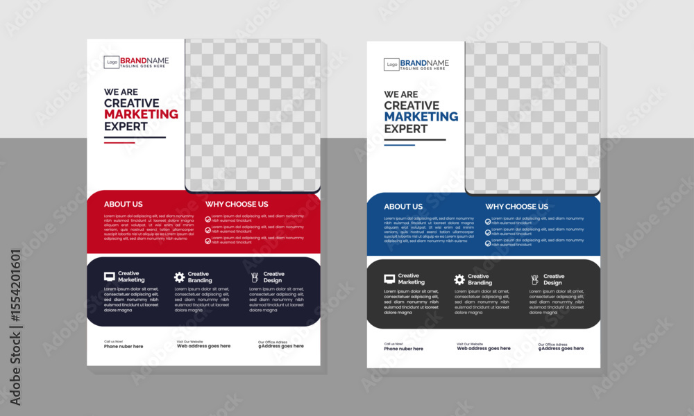 Fototapeta premium Corporate Business Flyer Layout