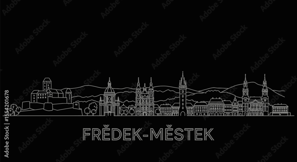 Fototapeta premium FrdekMstek Skyline with Czech Republic, and Cityscape.