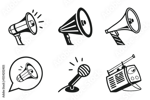 vector illustration of a set of musical equipment