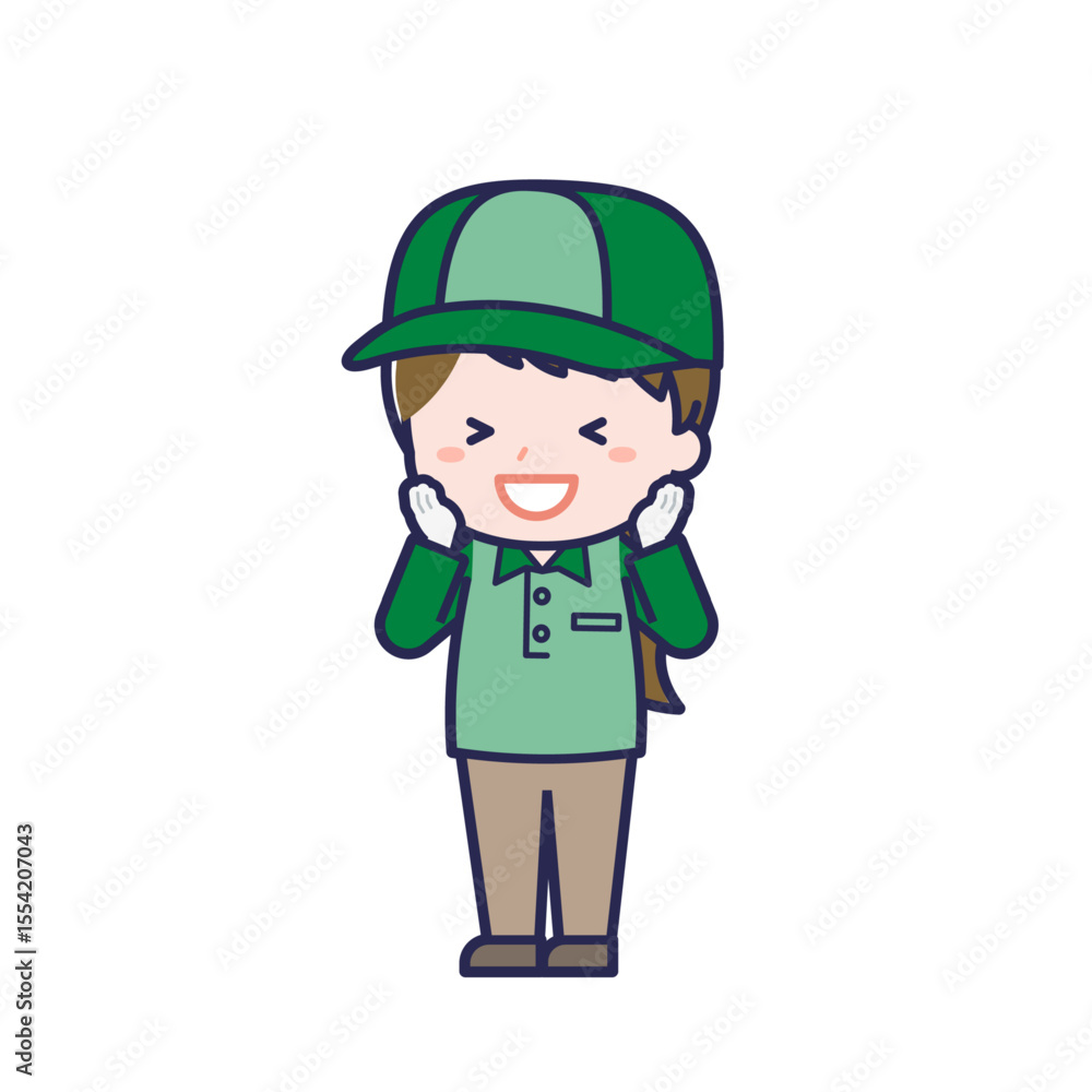 配達員/ななめ/女性 21 配達員/ななめ/女性 21