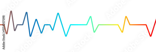 Heart cardiogram line icon. Simple outline style. pulse, ECG, EKG, heartbeat, electrocardiogram, graph, rhythm cardioid concept. Vector illustration isolated on white background.