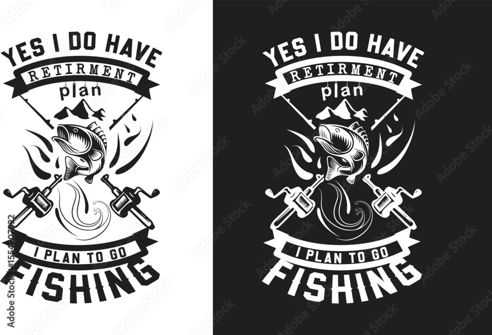 Obraz premium Fishing t-shirt dsign.