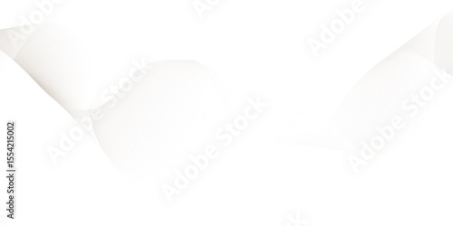 Dynamic minimal smoke sound line. Abstract glowing white blend line smooth flow soundwave curve energy gradient vector futuristic digital outline line science design.	
