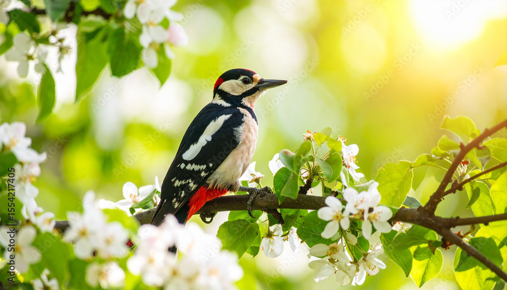 Obraz premium Great Spotted Woodpecker Bird