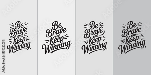Handwritten Motivational Typography Poster – Positive Quote Wall Art Vector Design Set