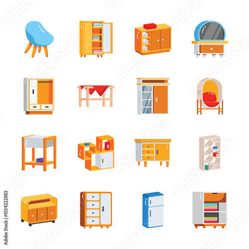 A stylish 2d style icon of timber frame decor