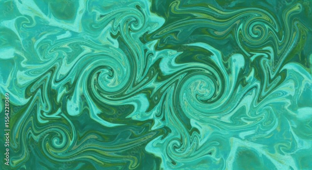 Abstract Swirling Green and Teal Liquid Art with Golden Undertones Abstract Swirling Green and Teal Liquid Art with Golden Undertones