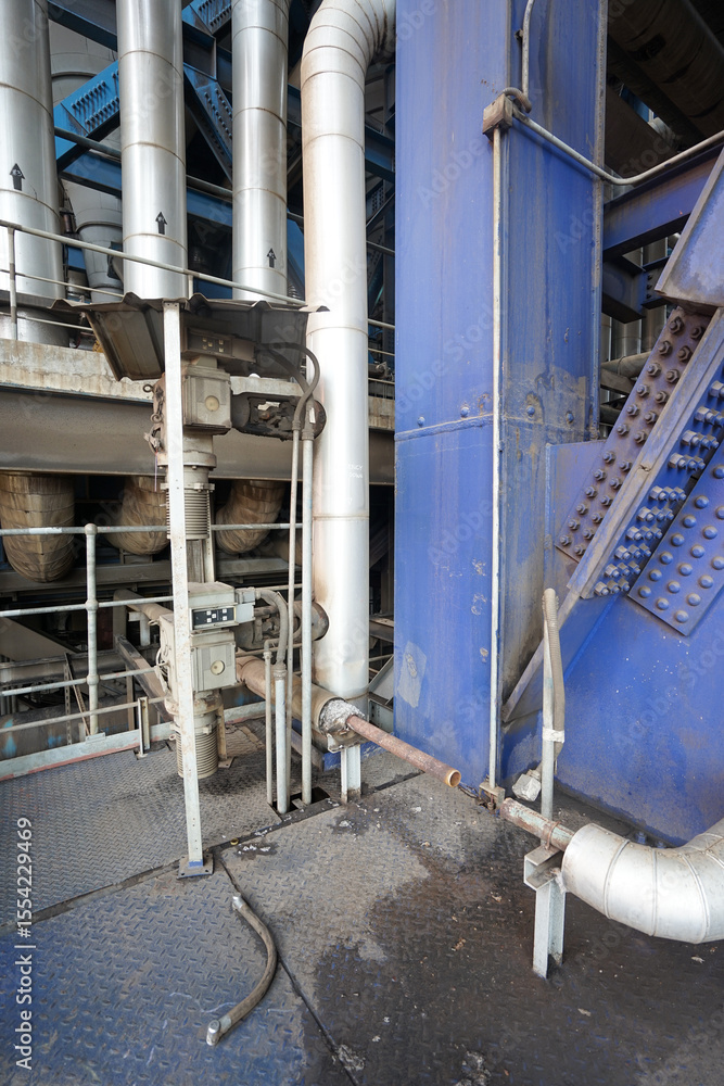 Fototapeta premium Complex Industrial Power Plant Interior