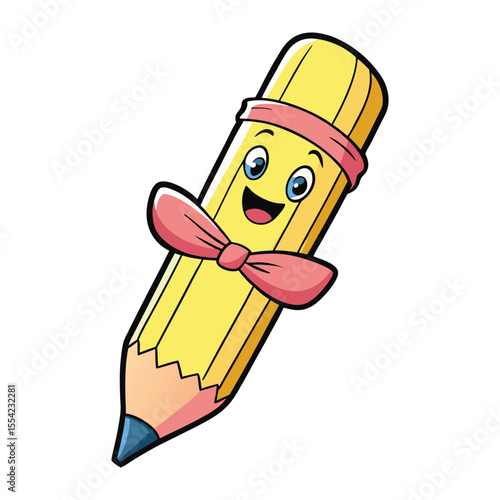 cartoon pencil with eraser