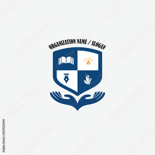 3422 educational logo school college university learning institute book academy organization