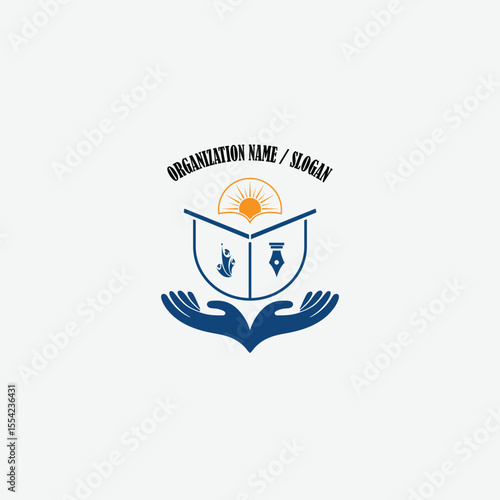 3436 educational logo school college university learning institute book academy organization