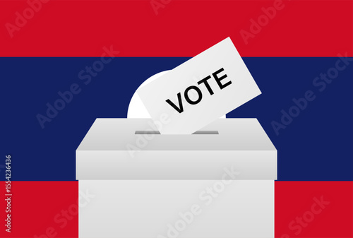 Election in Laos. Election Concept. Vector Illustration.