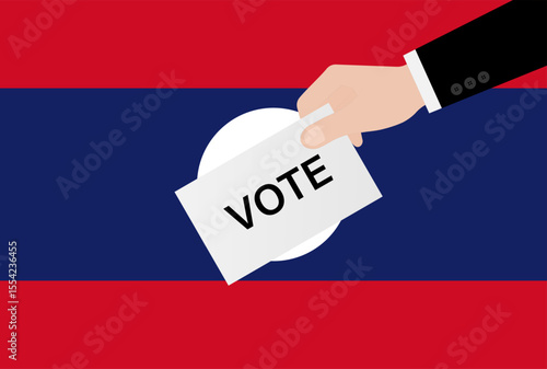 Election in Laos. Election Concept. Vector Illustration.