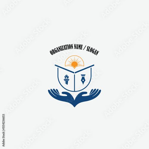 3440 educational logo school college university learning institute book academy organization