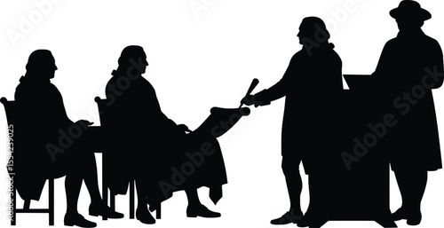 Founding Fathers in Historic Debate Scene