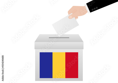 Election in Romania. Election Concept. Vector Illustration.