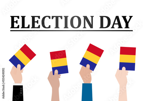 Election in Romania. Election Concept. Vector Illustration.
