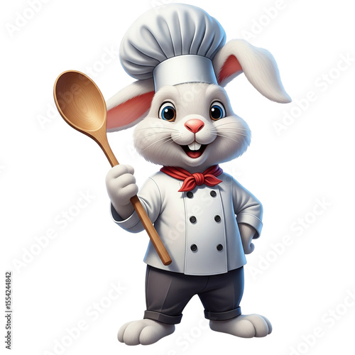 Little rabbit in a chef outfit