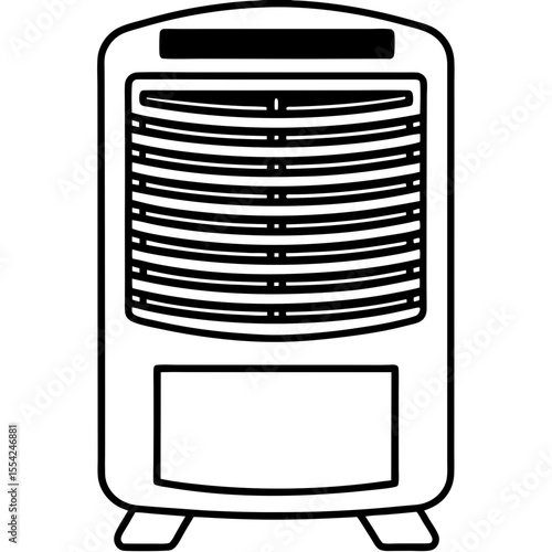 Modern Air Cooler Line Art Design