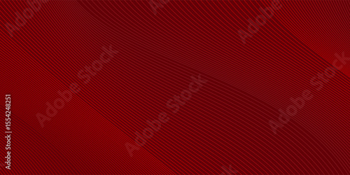 Abstract red background with glowing curve lines. Modern shiny red gradient geometric circle lines pattern. Futuristic concept. Suit for banner, brochure, poster, presentation