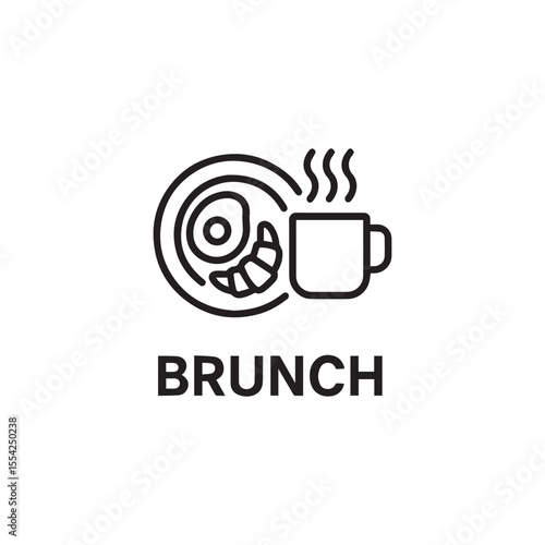Brunch icon vector symbol design illustration