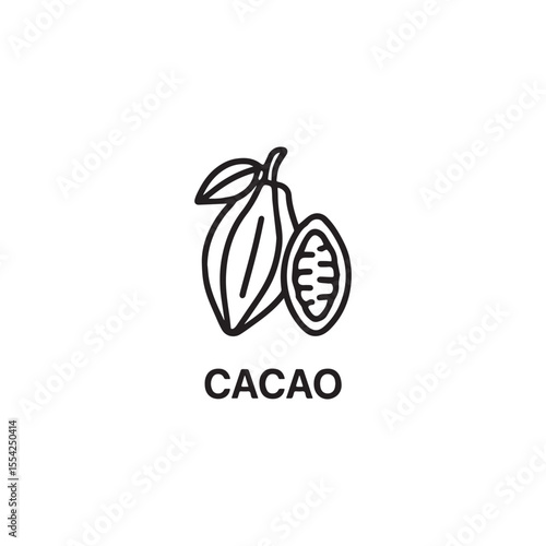 Cacao icon vector design art illustration