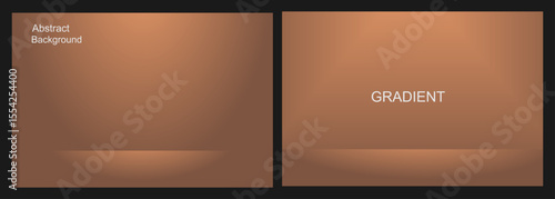 Bronze Gradient Abstract Composition Background, for Presentation and Design, Studio showroom product base, fashion runway mockup scene. vector illustration
