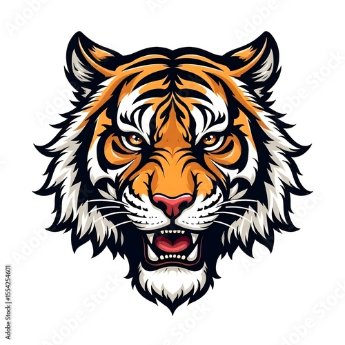 logo tatto tiger head mascot 