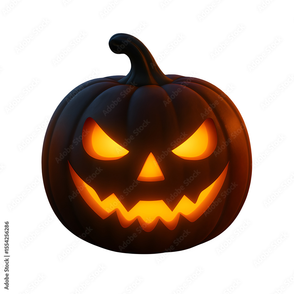 3D Halloween Pumpkin with Glowing Face – Spooky Decoration 3D Halloween Pumpkin with Glowing Face – Spooky Decoration
