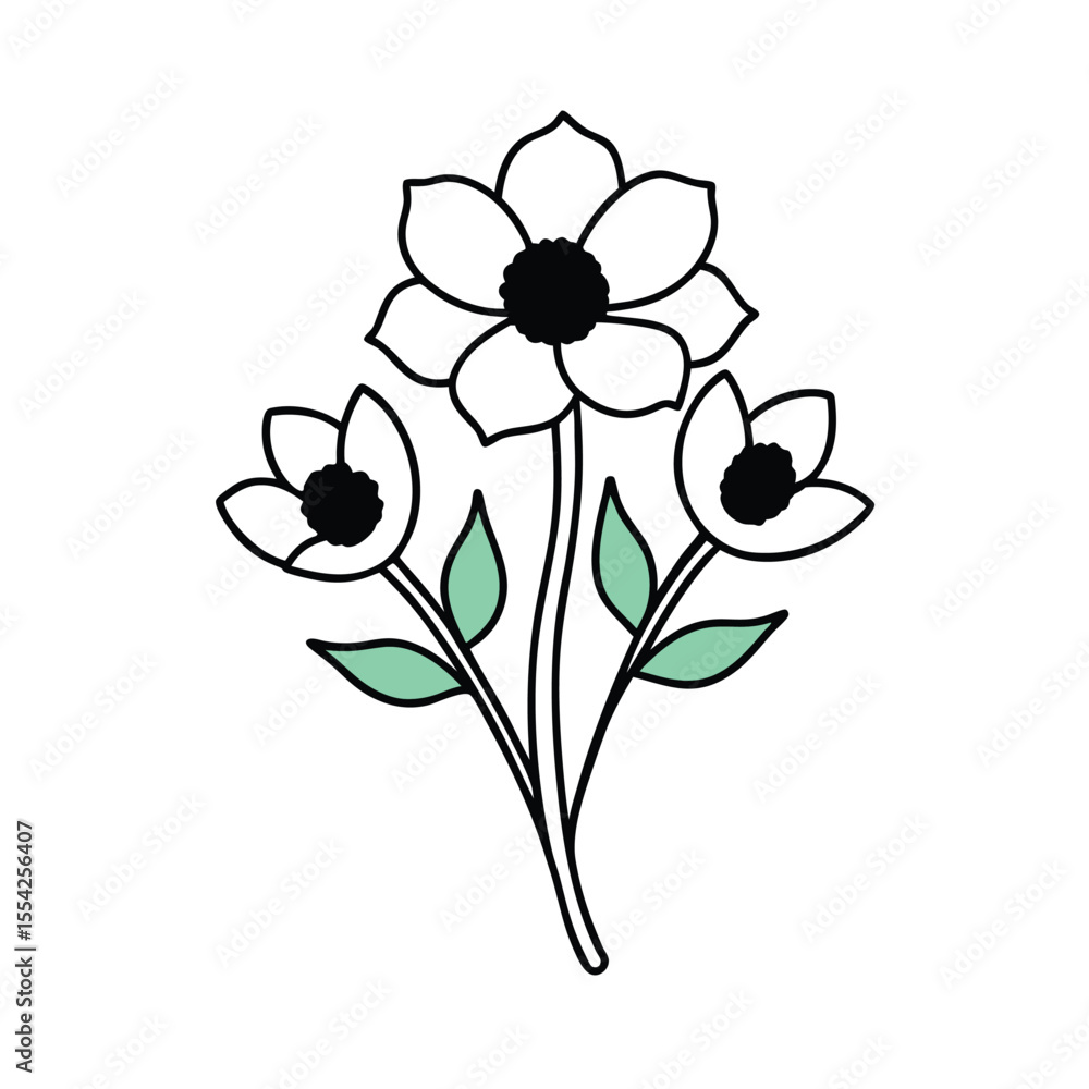 Obraz premium vector illustration of a flower