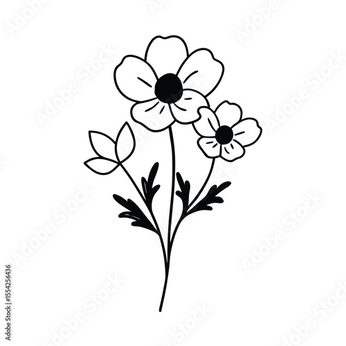 vector illustration of a flower