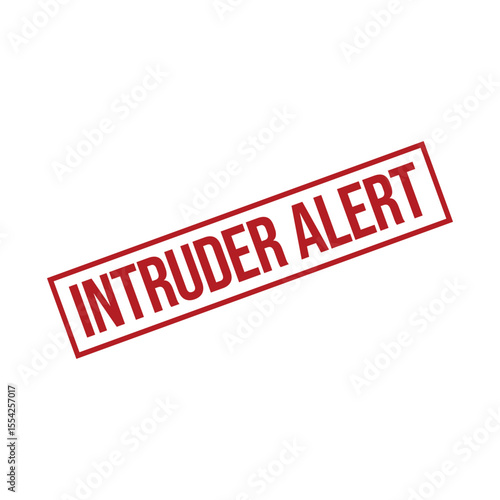 Intruder Alert Rubber Stamp Vector Template