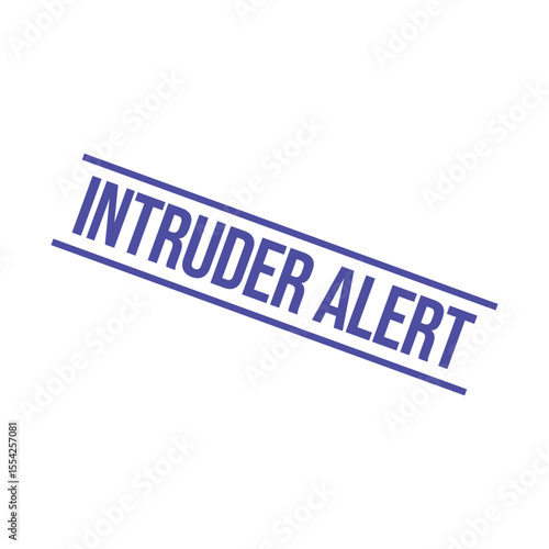 Intruder Alert Rubber Stamp Vector Template