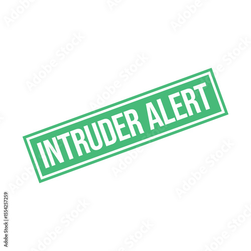 Intruder Alert Rubber Stamp Vector Template