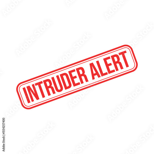 Intruder Alert Rubber Stamp Vector Template